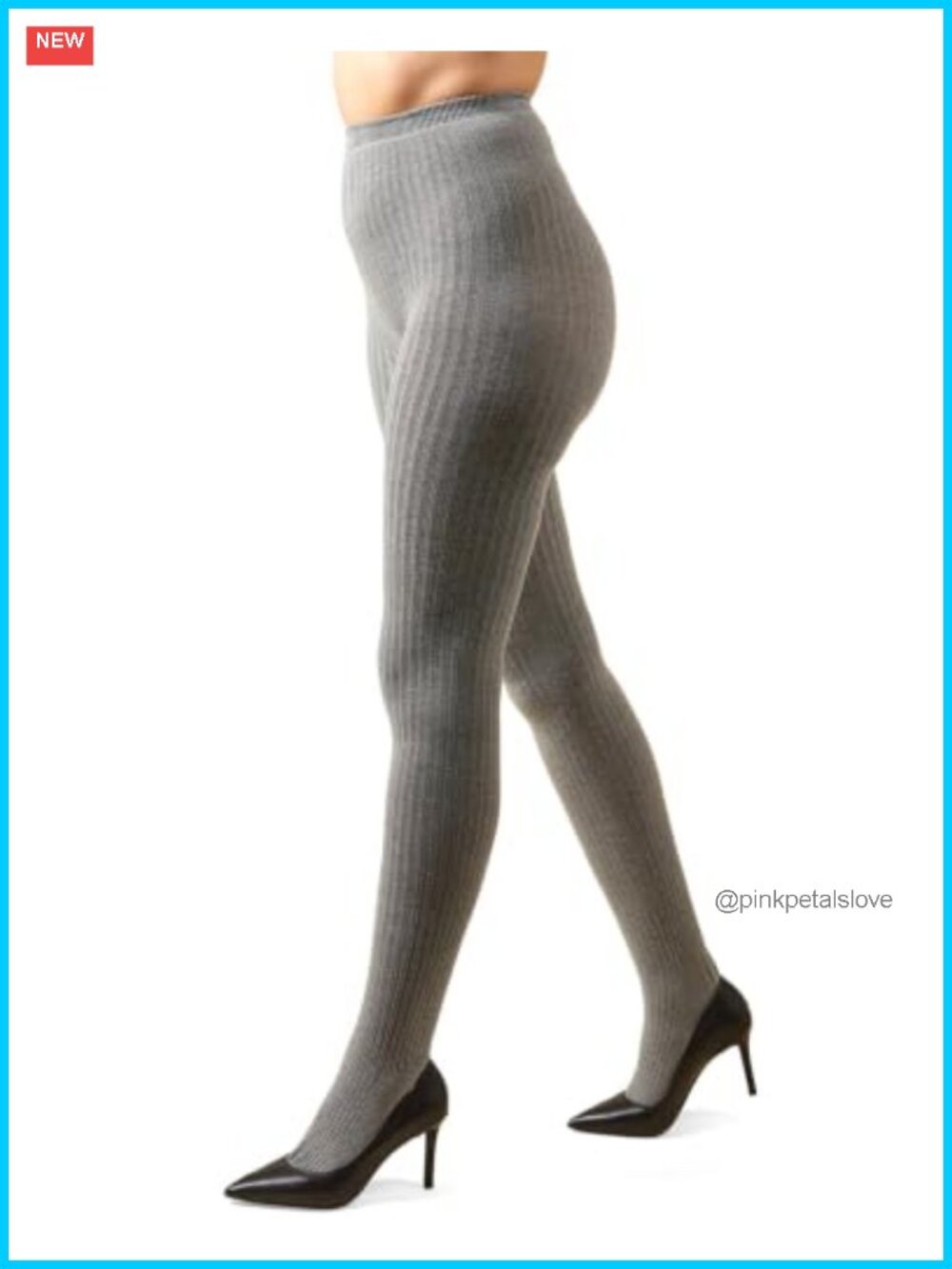 Ribbed Cotton Blend Sweater Tights Warm Opaque Winter Hosiery